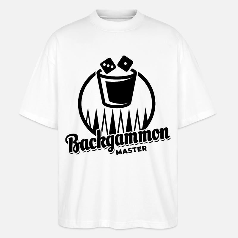 Backgammon Master | Board Game | Gift - Stanley/Stella Oversized Unisex Organic T-shirt Blaster 2.0 - white