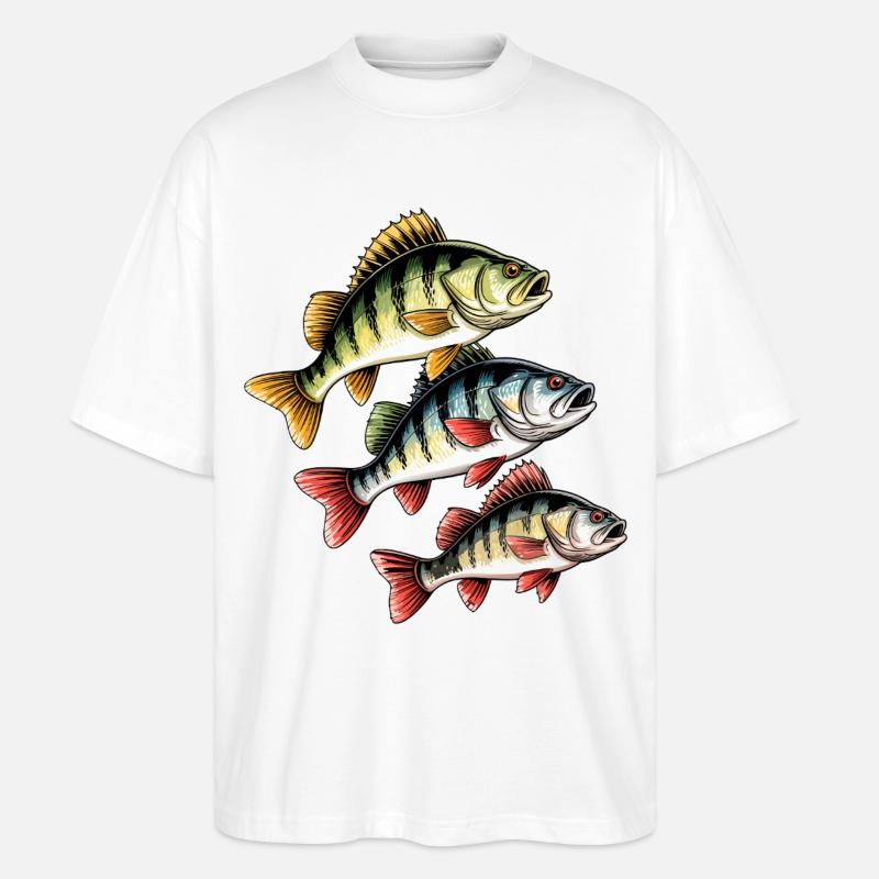 Pêche à la perche - T-shirt bio Blaster 2.0 coupe oversize Stanley/Stella Unisexe - blanc