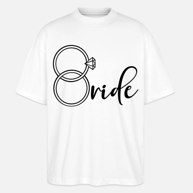 Verlobungsring-Braut - Stanley/Stella Oversized Unisex Bio T-Shirt Blaster 2.0 - Weiß