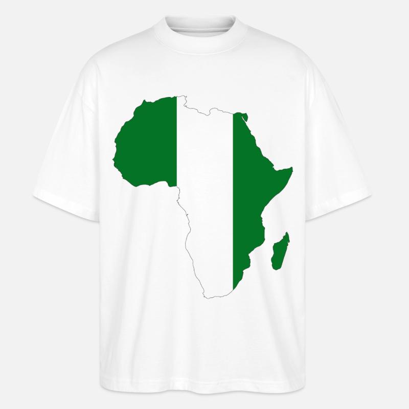 Niger Flagge Afrika - Stanley/Stella Oversized Unisex Bio T-Shirt Blaster 2.0 - Weiß