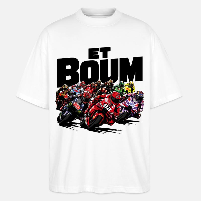 ET BOUM - T-shirt bio Blaster 2.0 coupe oversize Stanley/Stella Unisexe - blanc