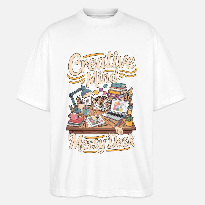 Graphic Designer Creative Mind Visual Designer - T-shirt bio Blaster 2.0 coupe oversize Stanley/Stella Unisexe - blanc