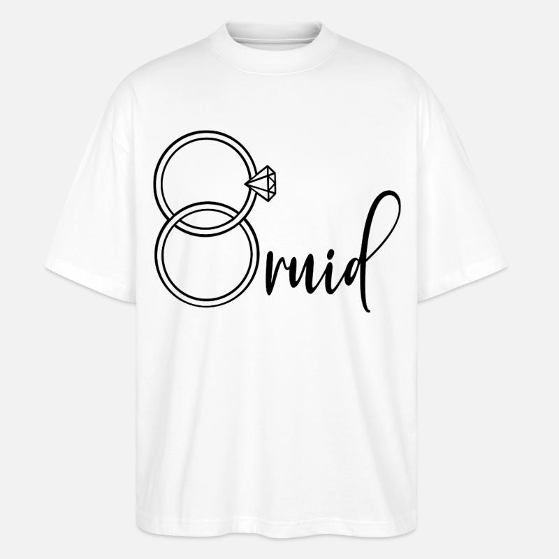Brautverlobungsringe - Stanley/Stella Oversized Unisex Bio T-Shirt Blaster 2.0 - Weiß