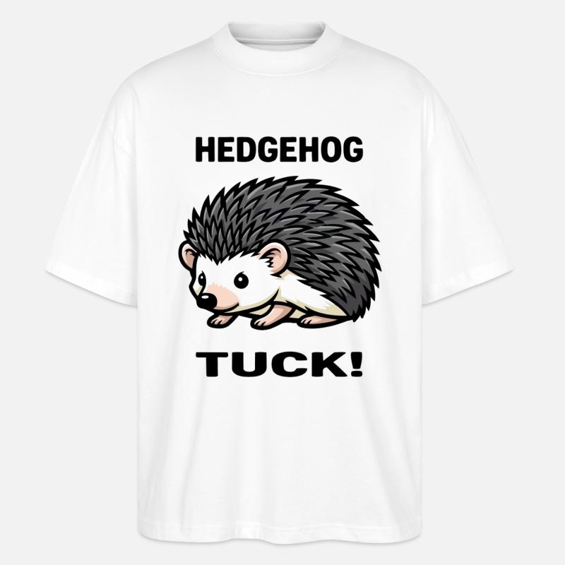 Igel-Igel-Igel-Dornengarten - Stanley/Stella Oversized Unisex Bio T-Shirt Blaster 2.0 - Weiß