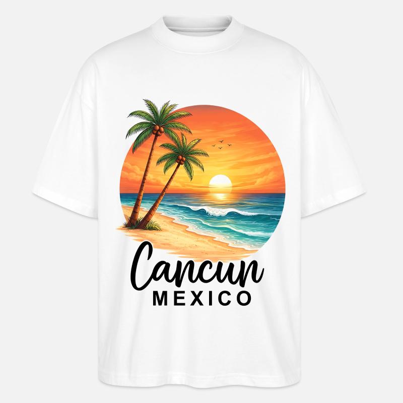 Cancun Mexico - Stanley/Stella Oversized Unisex Bio T-Shirt Blaster 2.0 - Weiß