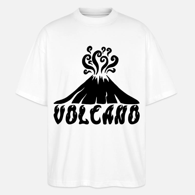Schwarzer Vulkan - Stanley/Stella Oversized Unisex Bio T-Shirt Blaster 2.0 - Weiß