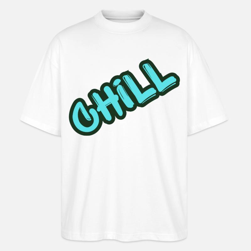 Graffiti néon relaxant - T-shirt bio Blaster 2.0 coupe oversize Stanley/Stella Unisexe - blanc