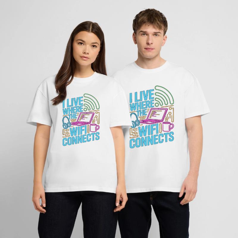 Remote Developer I Live Where The Web Developer Stanley/Stella Oversized Unisex Organic T-shirt Blaster 2.0