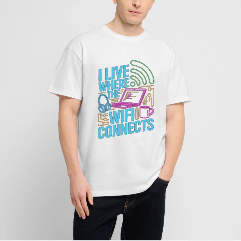Remote Developer I Live Where The Web Developer Stanley/Stella Oversized Unisex Organic T-shirt Blaster 2.0