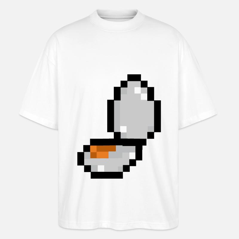 Pixel-Ei - Stanley/Stella Oversized Unisex Bio T-Shirt Blaster 2.0 - Weiß