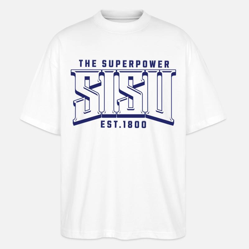 Impression du logo Content Superpower - T-shirt bio Blaster 2.0 coupe oversize Stanley/Stella Unisexe - blanc