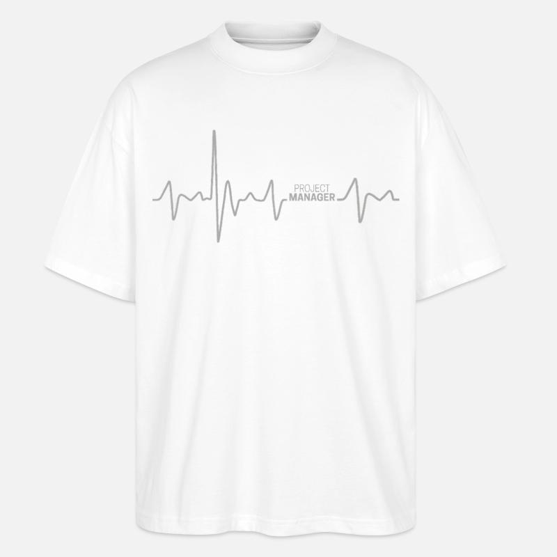 Project Manager Herzschlag Projectmanager Design - Stanley/Stella Oversized Unisex Bio T-Shirt Blaster 2.0 - Weiß