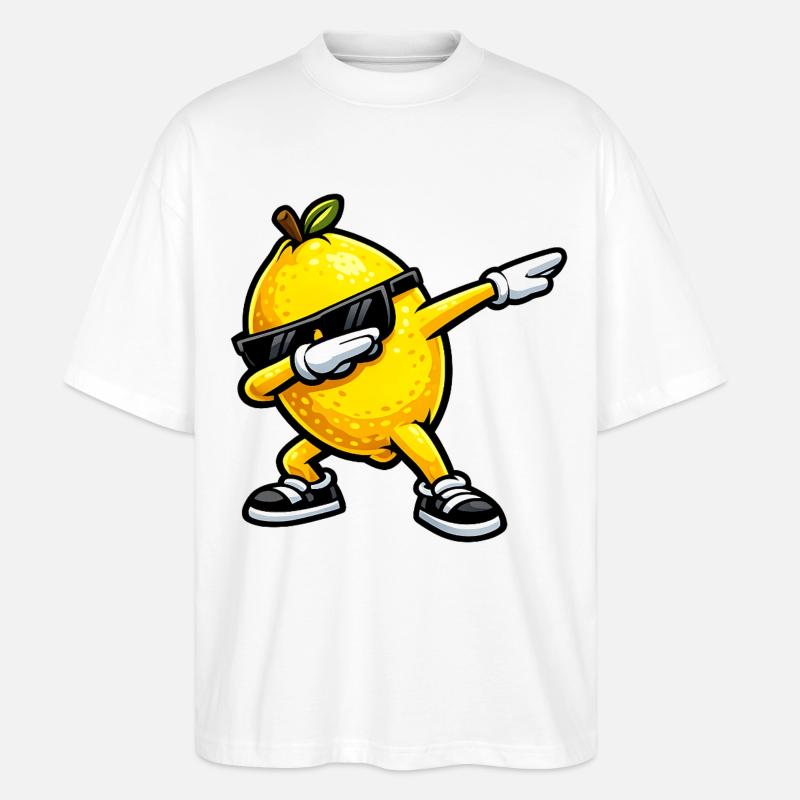 Dabbing Lemon - Stanley/Stella Oversized Unisex Organic T-shirt Blaster 2.0 - white