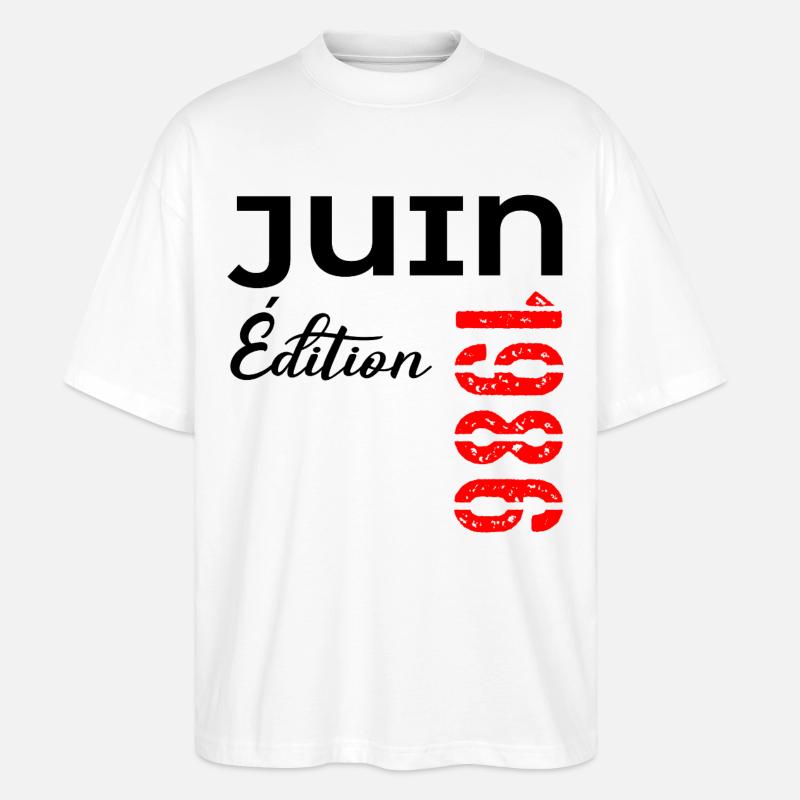 Juni 1986 – 40-jähriges Jubiläum - Stanley/Stella Oversized Unisex Bio T-Shirt Blaster 2.0 - Weiß