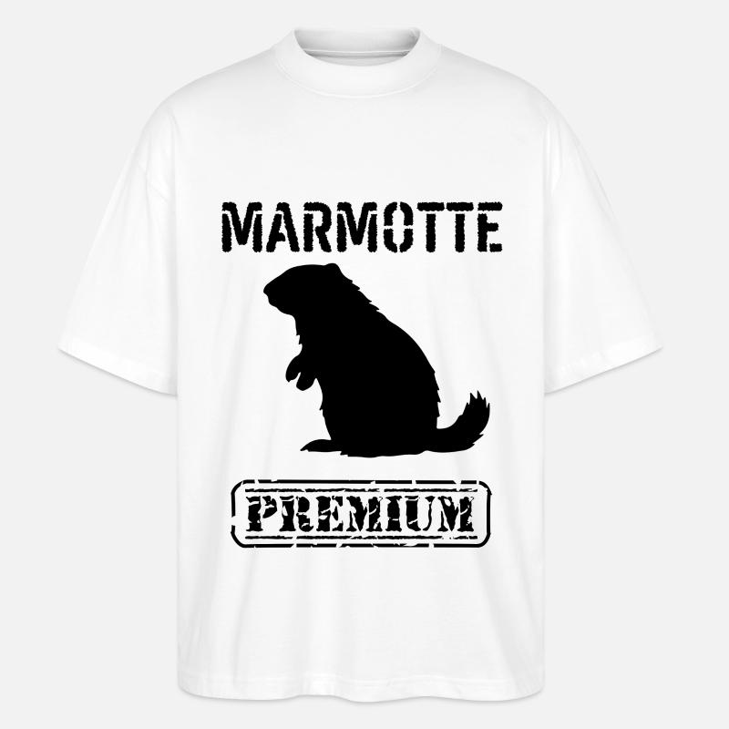 Marmotte premium  - T-shirt bio Blaster 2.0 coupe oversize Stanley/Stella Unisexe - blanc