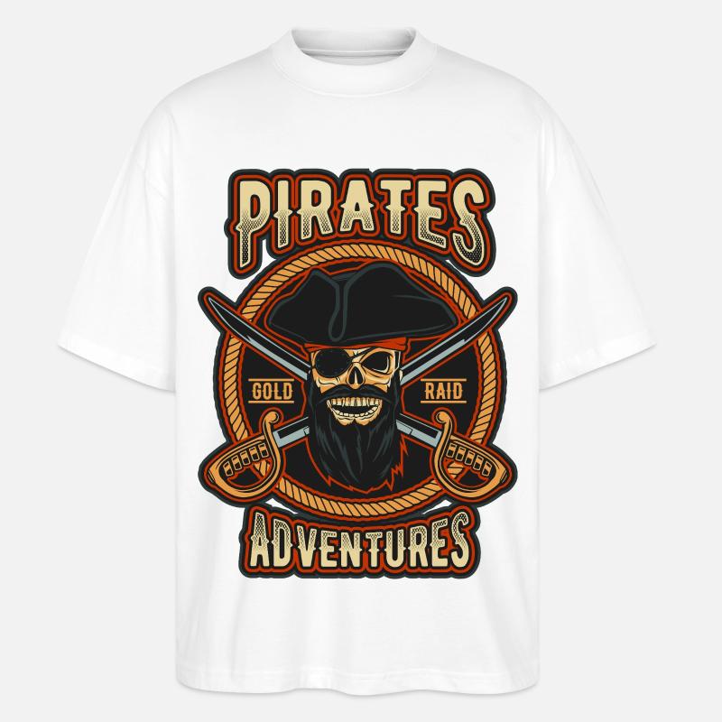 Pirate Gold Raid Patch - T-shirt bio Blaster 2.0 coupe oversize Stanley/Stella Unisexe - blanc