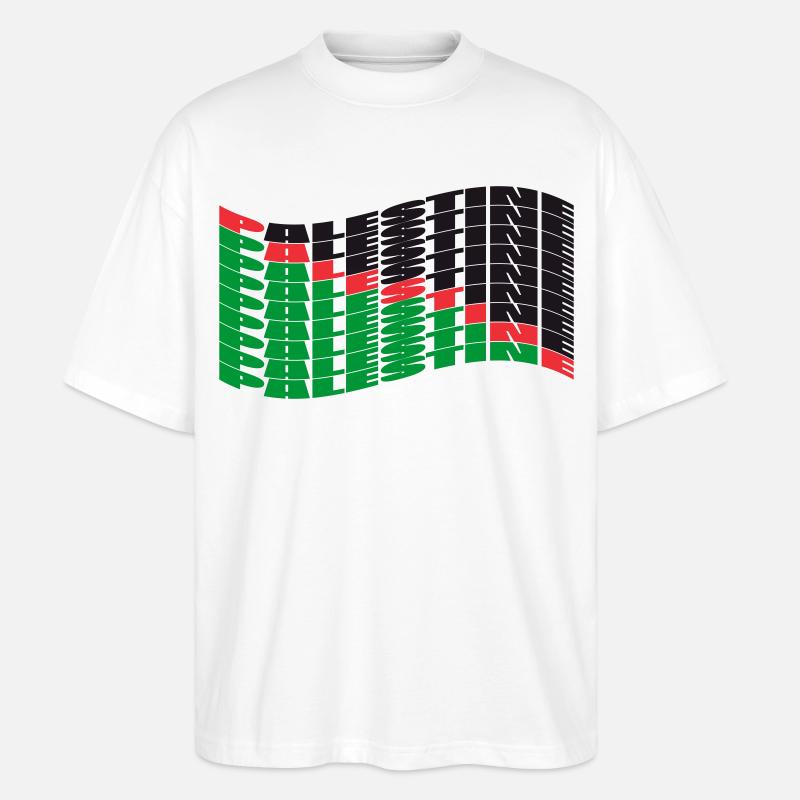 Palestine - T-shirt bio Blaster 2.0 coupe oversize Stanley/Stella Unisexe - blanc