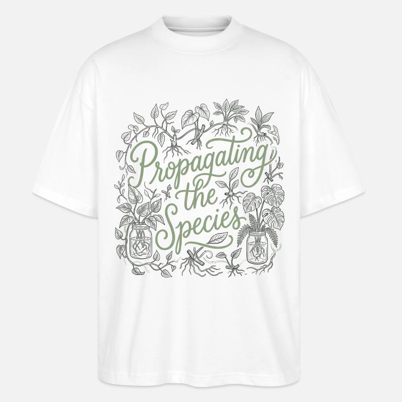 Propagation de l’espèce Maman de grossesse - T-shirt bio Blaster 2.0 coupe oversize Stanley/Stella Unisexe - blanc