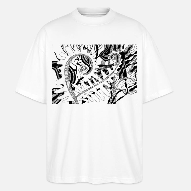 Fougère - T-shirt bio Blaster 2.0 coupe oversize Stanley/Stella Unisexe - blanc