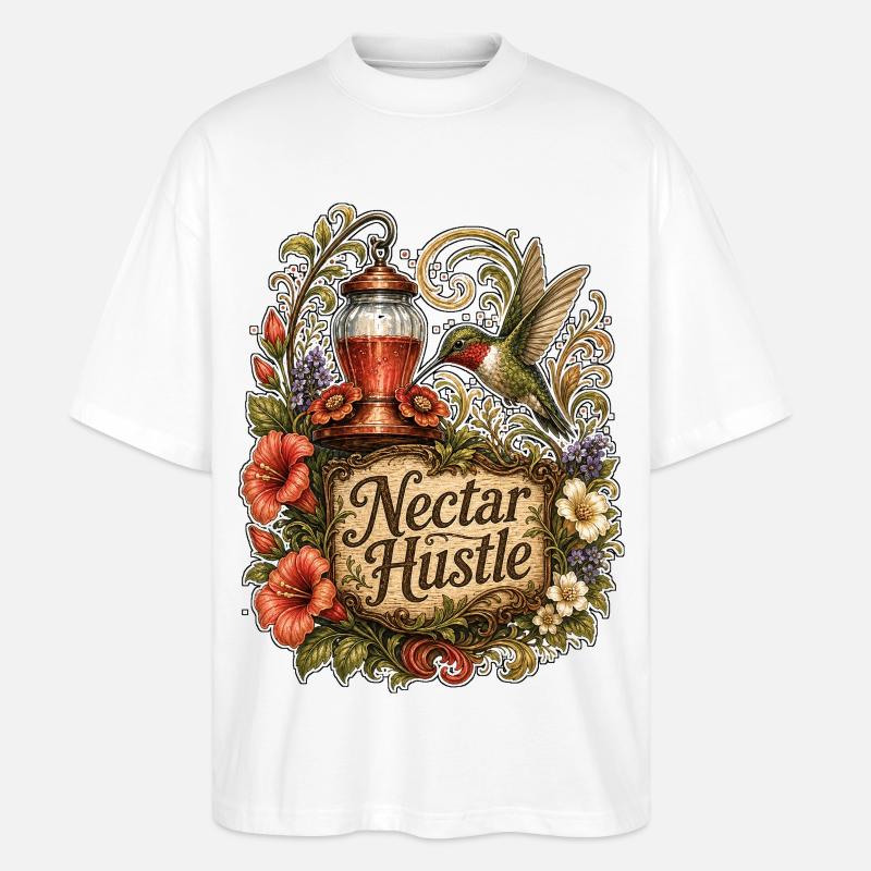 Nectar Hustle - T-shirt bio Blaster 2.0 coupe oversize Stanley/Stella Unisexe - blanc