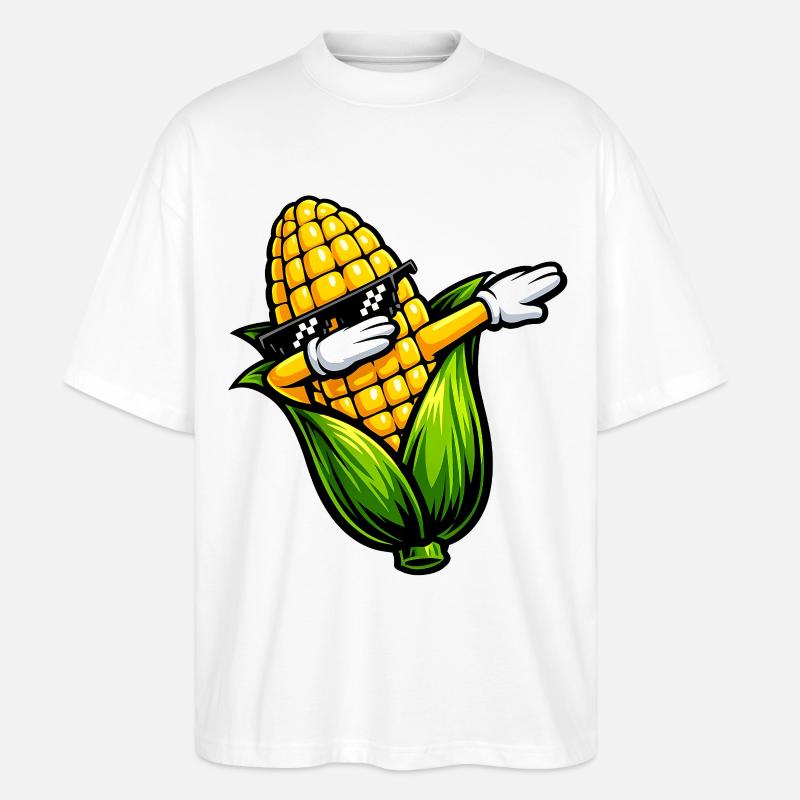 Tamponner le maïs sur l’épi - T-shirt bio Blaster 2.0 coupe oversize Stanley/Stella Unisexe - blanc
