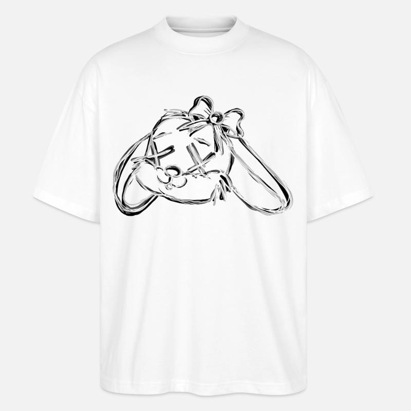 Dead Bunny Grey - Stanley/Stella Oversized Unisex Bio T-Shirt Blaster 2.0 - Weiß