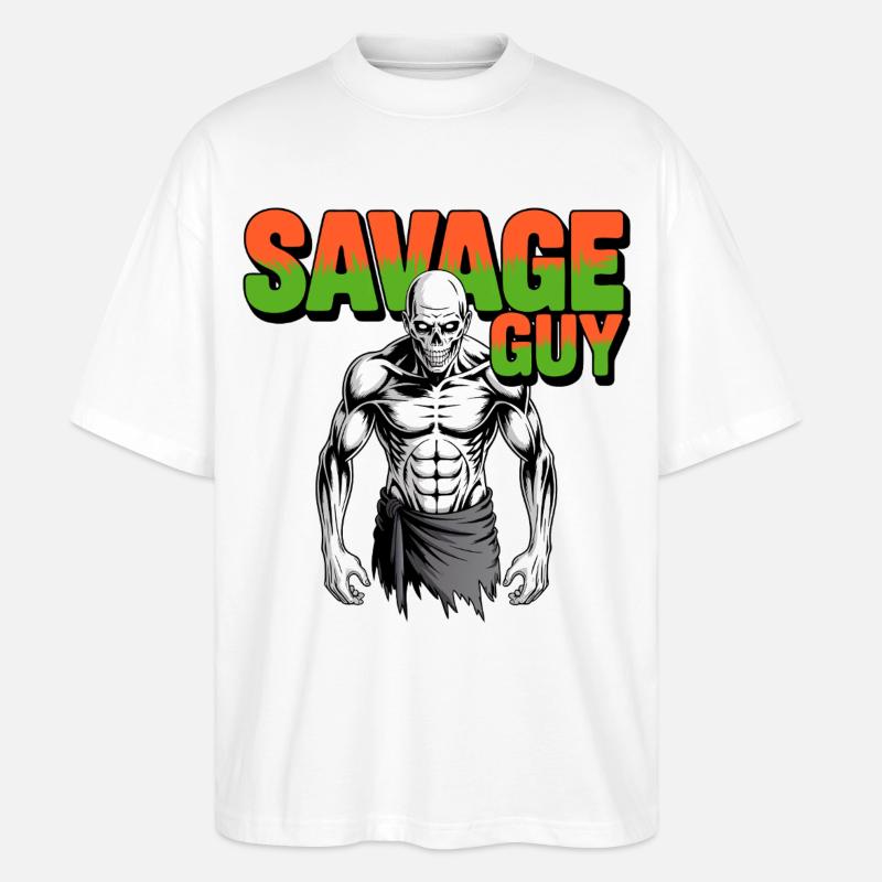 Sauvage - T-shirt bio Blaster 2.0 coupe oversize Stanley/Stella Unisexe - blanc