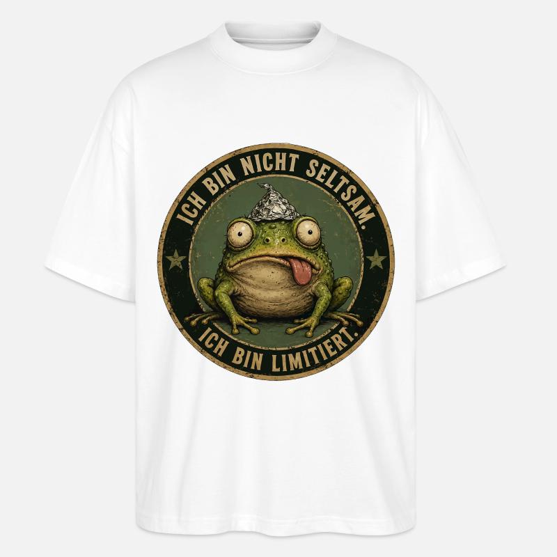 Ich bin nicht seltsam - limitiert - Stanley/Stella Oversized Unisex Bio T-Shirt Blaster 2.0 - Weiß
