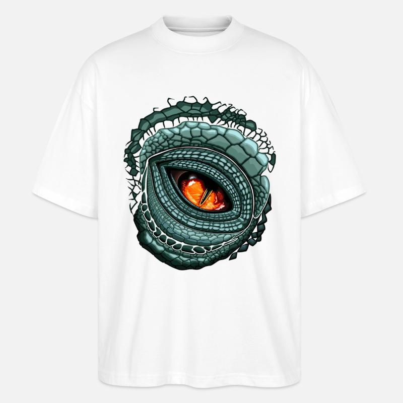 Primal Eye Predator - Stanley/Stella Oversized Unisex Organic T-shirt Blaster 2.0 - white