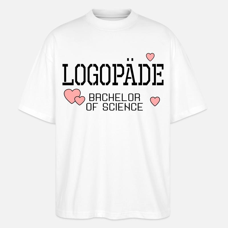 Logopäde Bachelor-Studium Logopädie - Stanley/Stella Oversized Unisex Bio T-Shirt Blaster 2.0 - Weiß