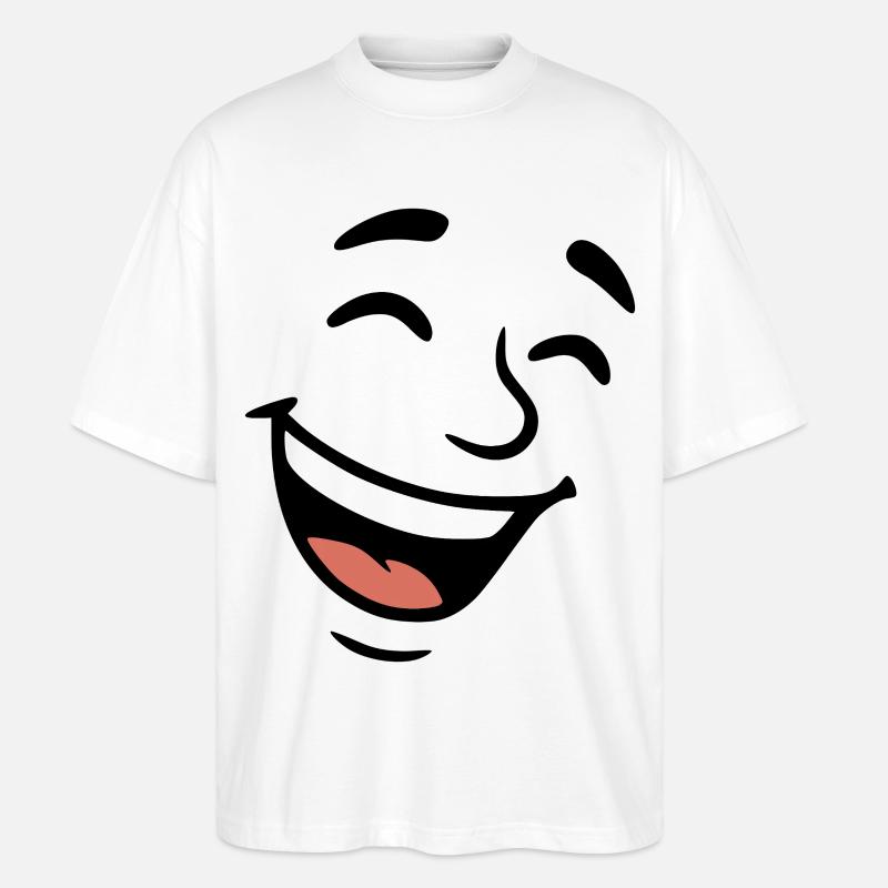 Lachen - Stanley/Stella Oversized Unisex Bio T-Shirt Blaster 2.0 - Weiß