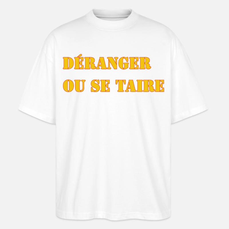 STÖREN ODER SCHWEIGEN. - Stanley/Stella Oversized Unisex Bio T-Shirt Blaster 2.0 - Weiß