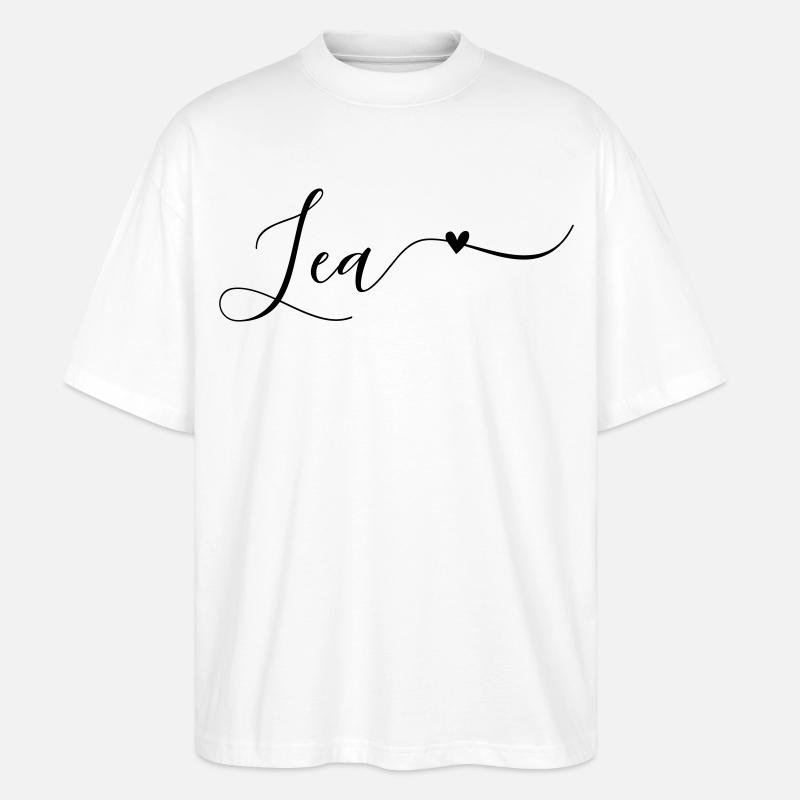 Lea Name Vorname Dekorativ - Stanley/Stella Oversized Unisex Bio T-Shirt Blaster 2.0 - Weiß