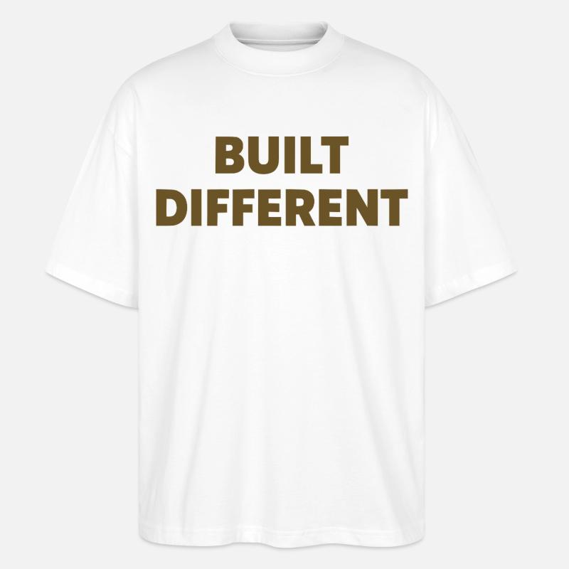 Typographie d’affirmation différente construite - T-shirt bio Blaster 2.0 coupe oversize Stanley/Stella Unisexe - blanc