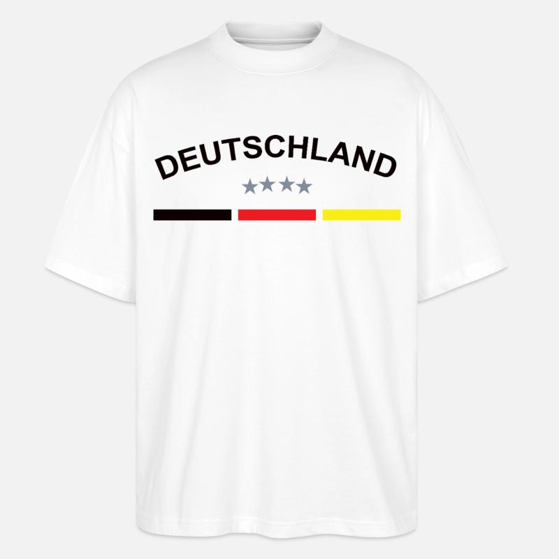 Deutschland - Stanley/Stella Oversized Unisex Bio T-Shirt Blaster 2.0 - Weiß