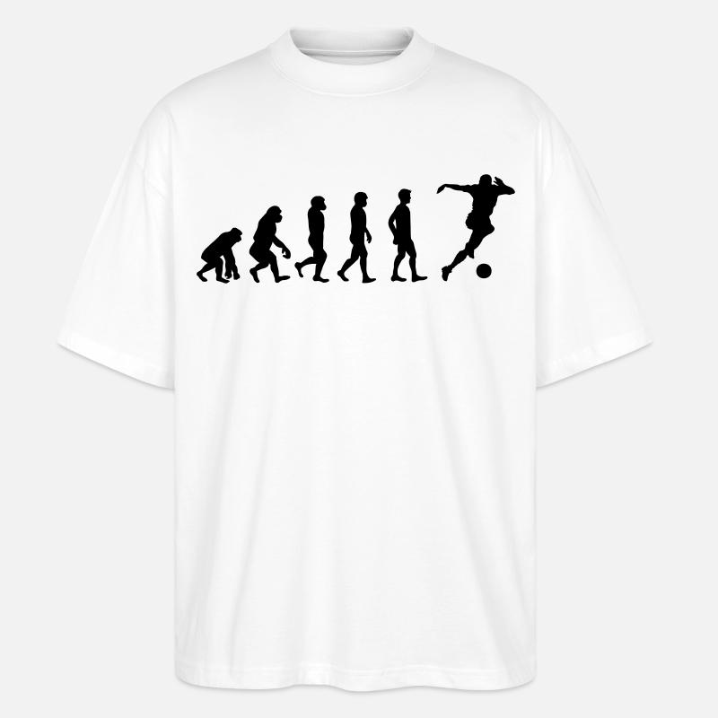 Soccer evolution - Stanley/Stella Oversized Unisex Organic T-shirt Blaster 2.0 - white