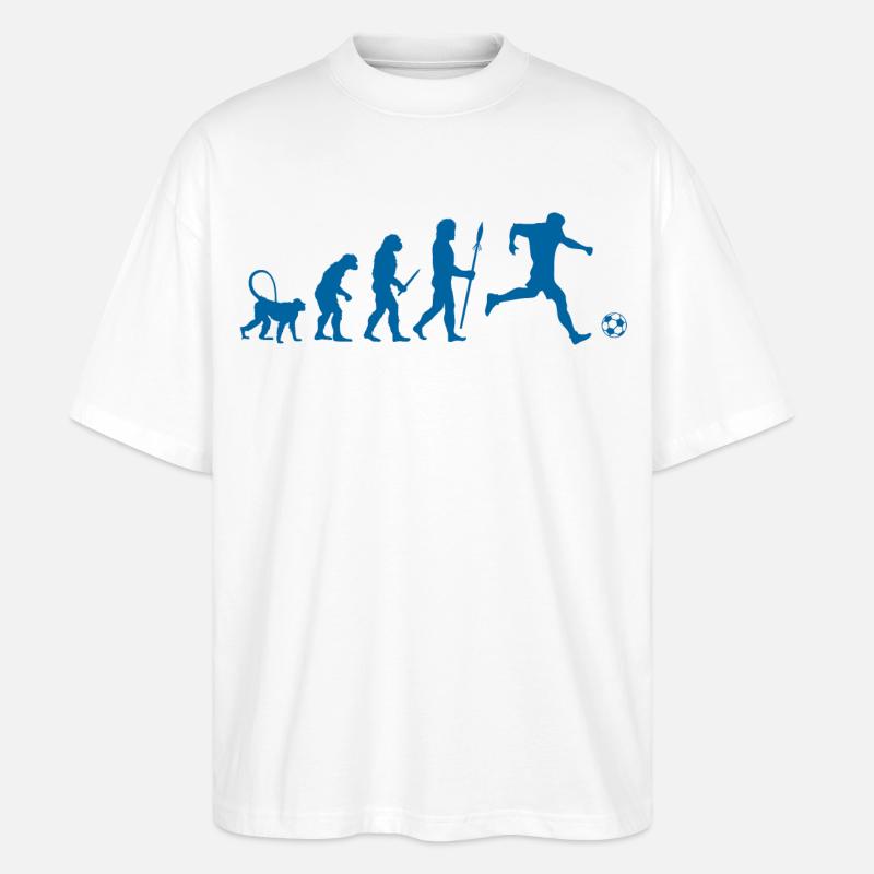 Evolution of a Soccer Player - Stanley/Stella Oversized Unisex Bio T-Shirt Blaster 2.0 - Weiß