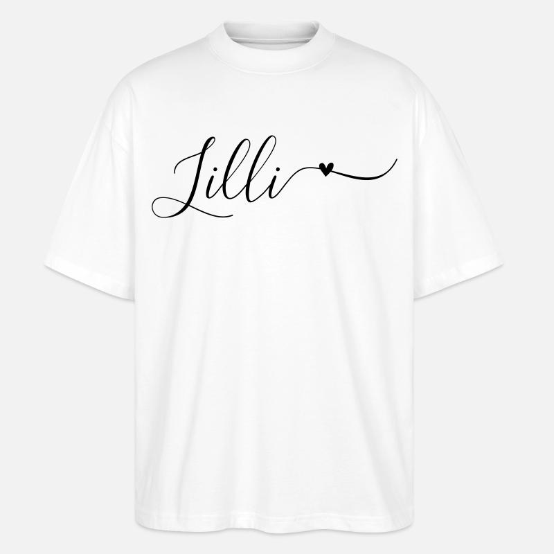 Lilli Name Vorname Dekorativ - Stanley/Stella Oversized Unisex Bio T-Shirt Blaster 2.0 - Weiß