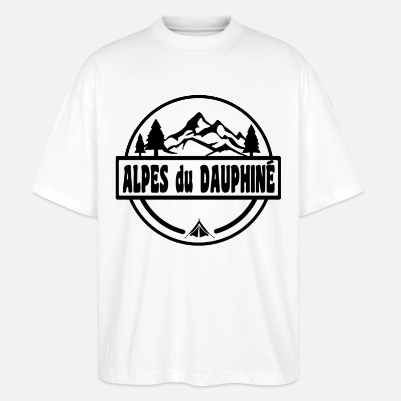 Alpes du Dauphine - Stanley/Stella Oversized Unisex Bio T-Shirt Blaster 2.0 - Weiß