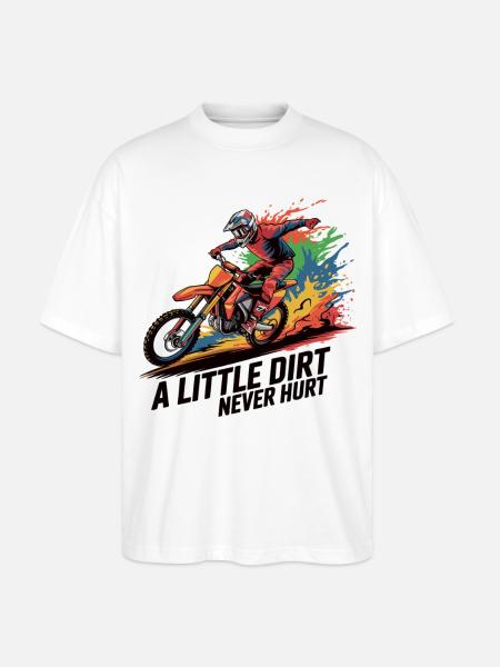 Motocross: Dirty passion - Stanley/Stella Oversized Unisex Organic T-shirt Blaster 2.0 - white