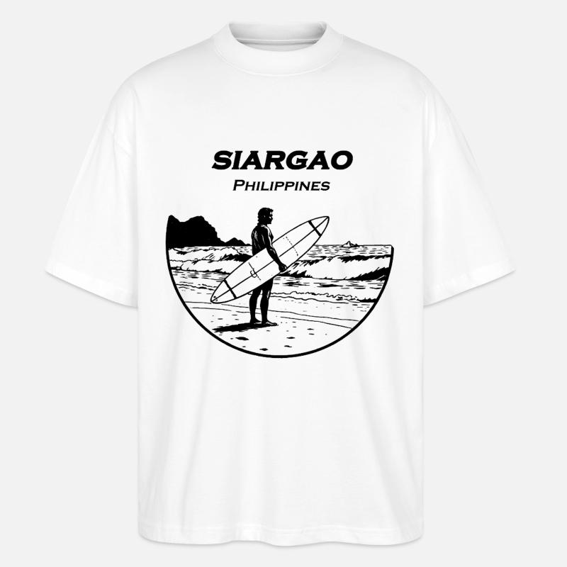 Siargao Surfer - Stanley/Stella Oversized Unisex Bio T-Shirt Blaster 2.0 - Weiß