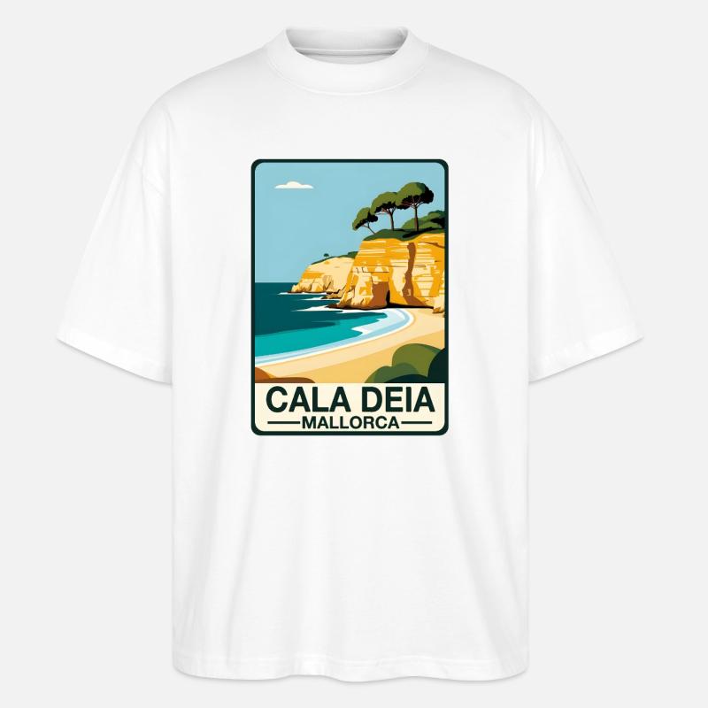 Cala Deia Mallorca - T-shirt bio Blaster 2.0 coupe oversize Stanley/Stella Unisexe - blanc