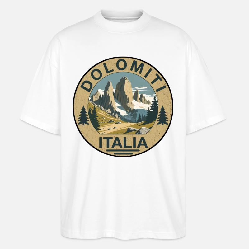Dolomites rondes - T-shirt bio Blaster 2.0 coupe oversize Stanley/Stella Unisexe - blanc