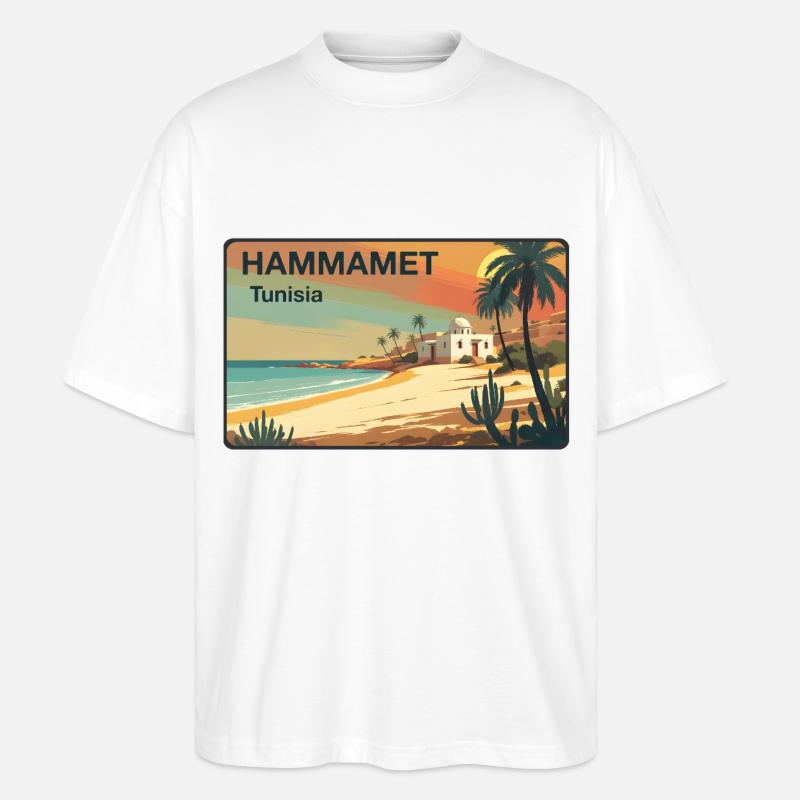 Hammamet - T-shirt bio Blaster 2.0 coupe oversize Stanley/Stella Unisexe - blanc