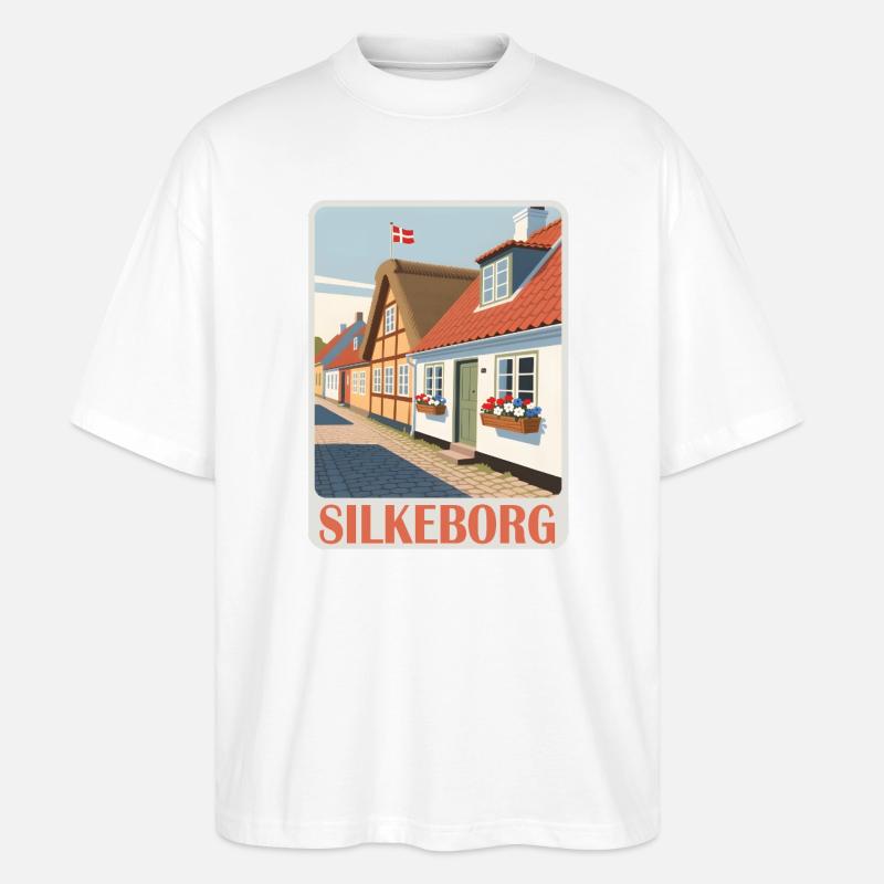 Silkeborg Dänemark - Stanley/Stella Oversized Unisex Bio T-Shirt Blaster 2.0 - Weiß
