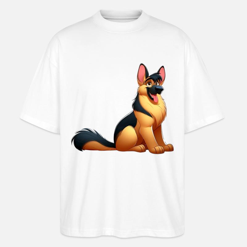 Deutscher Schäferhund 11 - Stanley/Stella Oversized Unisex Bio T-Shirt Blaster 2.0 - Weiß