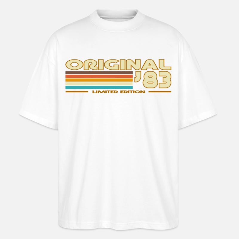 Originales 83 Retro Rainbow - Stanley/Stella Oversized Unisex Bio T-Shirt Blaster 2.0 - Weiß