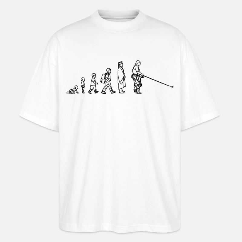 Fischer Evolution - Ekologisk Oversized T-shirt Unisex Stanley/Stella Blaster 2.0 - vit