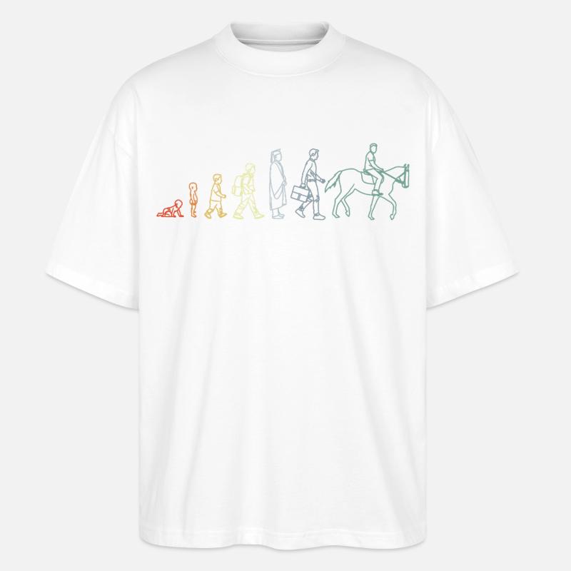 Equestrian Evolution - Stanley/Stella Oversized Unisex Organic T-shirt Blaster 2.0 - white