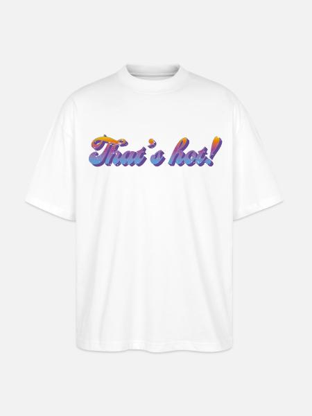 That's hot! – Retro Gradient Style - Stanley/Stella Oversized Unisex Organic T-shirt Blaster 2.0 - white